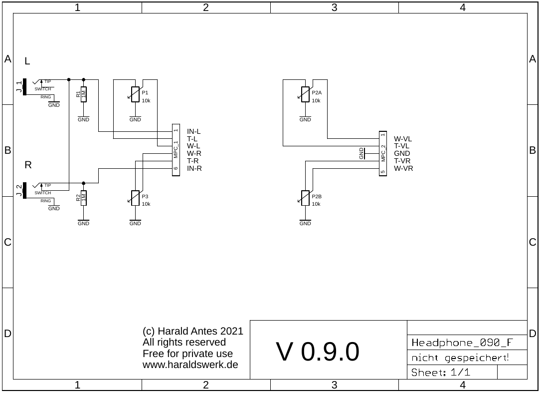 headphone amplifier control board schematic