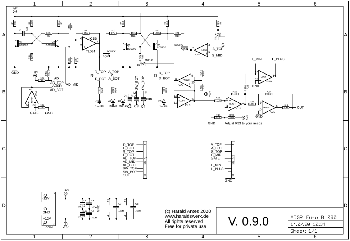 ADSR Euro main board  schematic