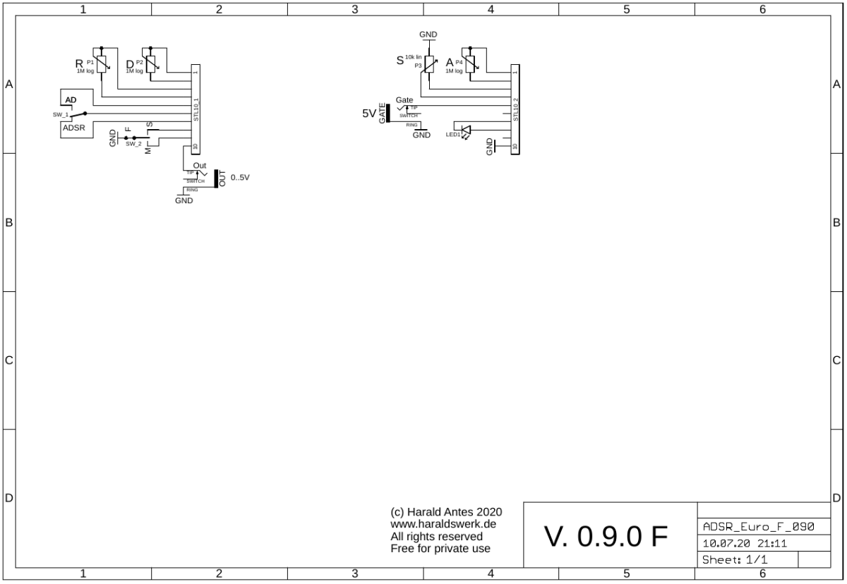 ADSR. Control board  schematic