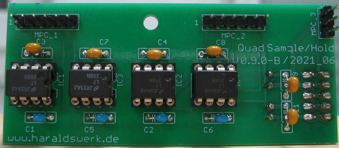 Quad Sample and Hold populated main PCB