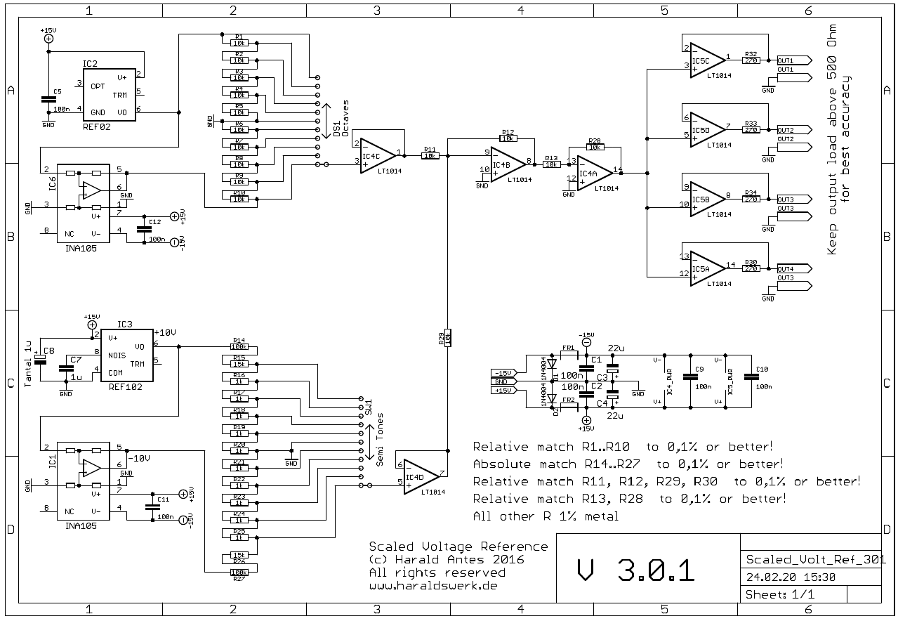 Scaled voltage reference schematic