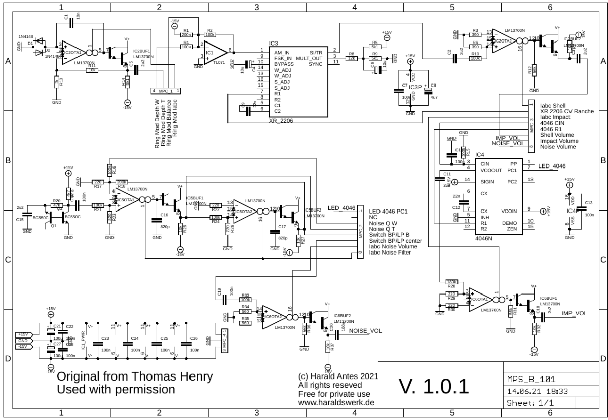 Thomas Henry's MPS schematic main board