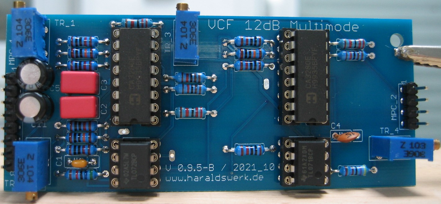 12dB multimode VCF populated main PCB