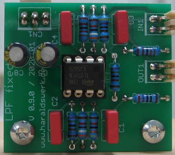 Low pass filter 24dB fixed frequency populated PCB