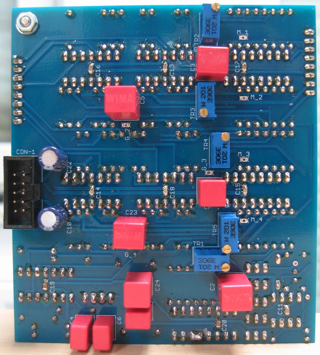 Ladder 24dB populated main PCB back view