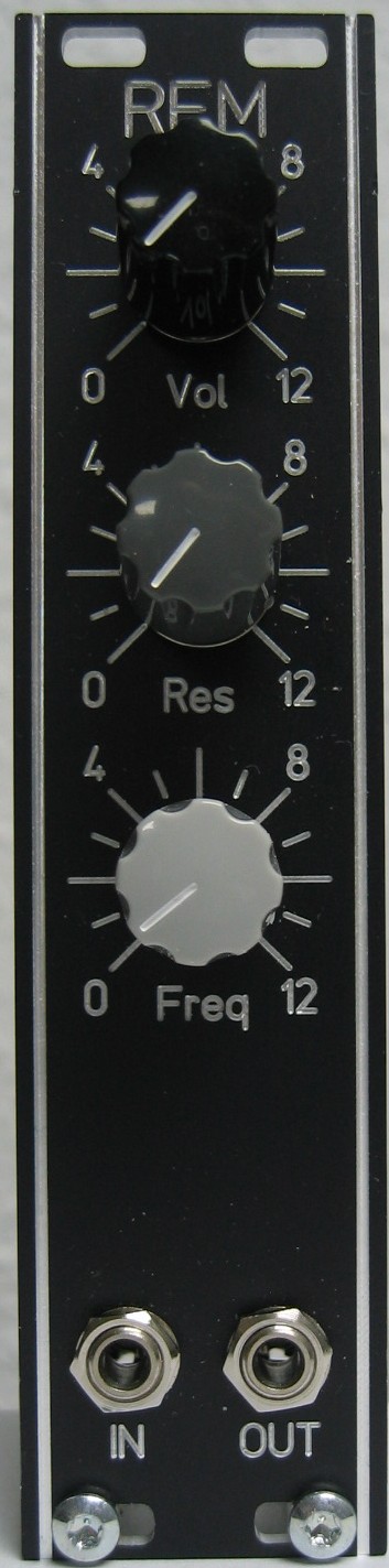 Parametric Equalizer, Resonating Filter filter. www.haraldswerk.de