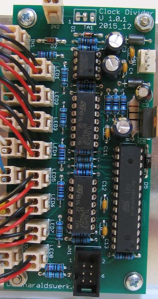 Clock Divider prime numbers populated PCB