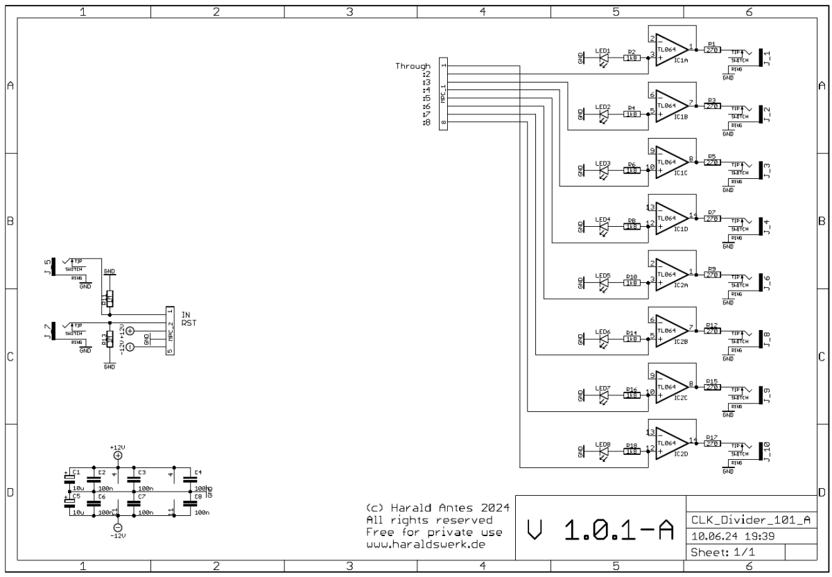 Divider 2..8 and Prime 11..31 schematic control board