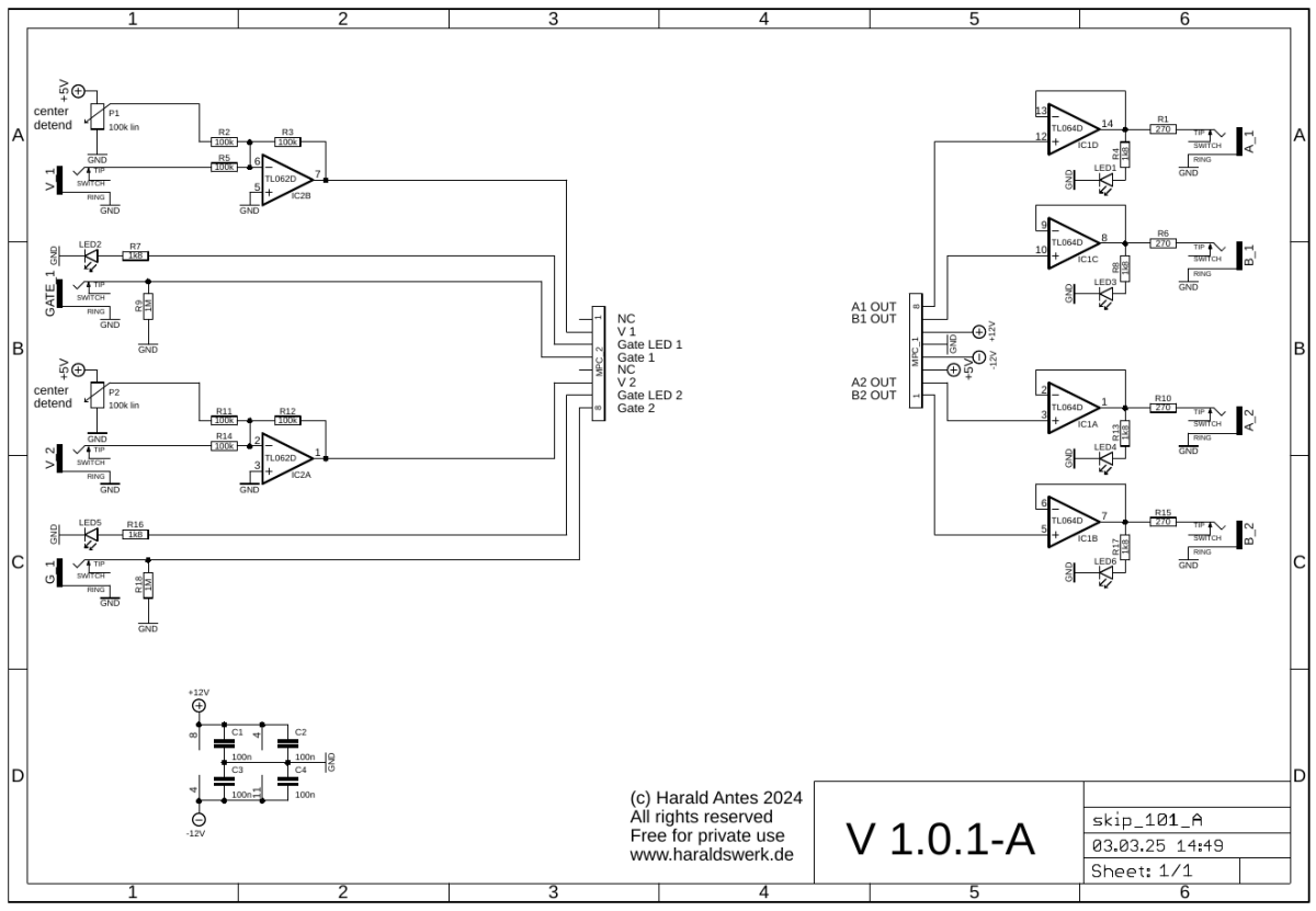 Bernoulli Gate control board schematic