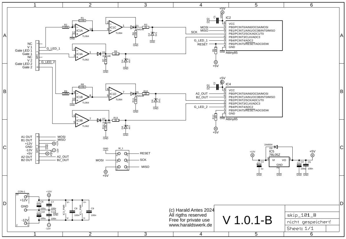 Bernoulli Gate main board schematic