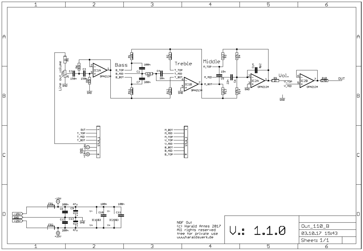 Out flat back PCB schematic