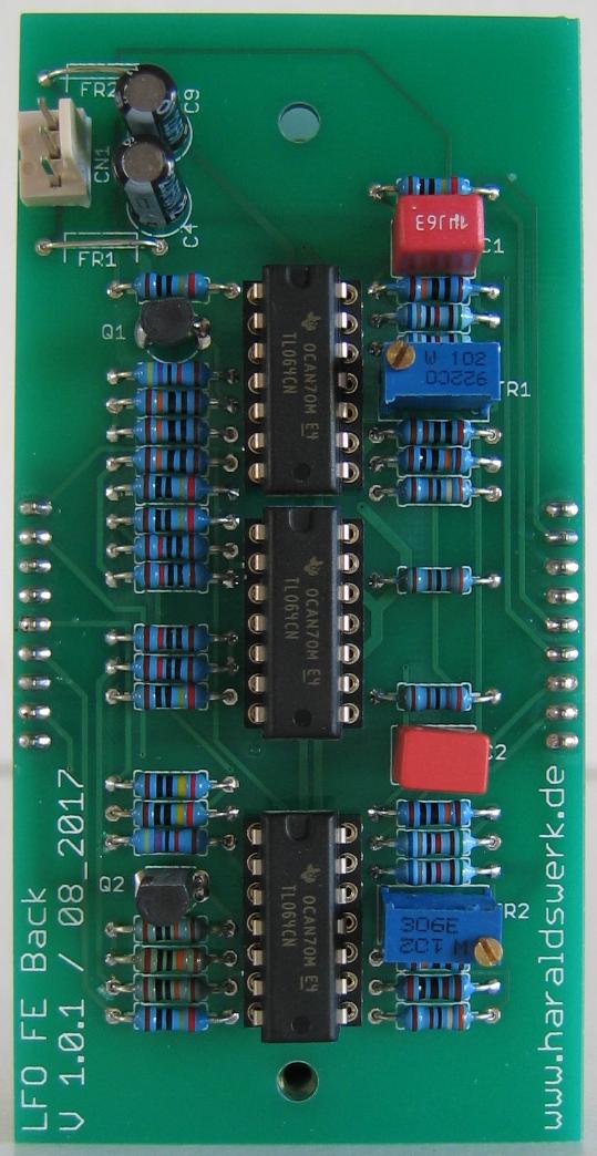 NGF LFO flat: populated back PCB