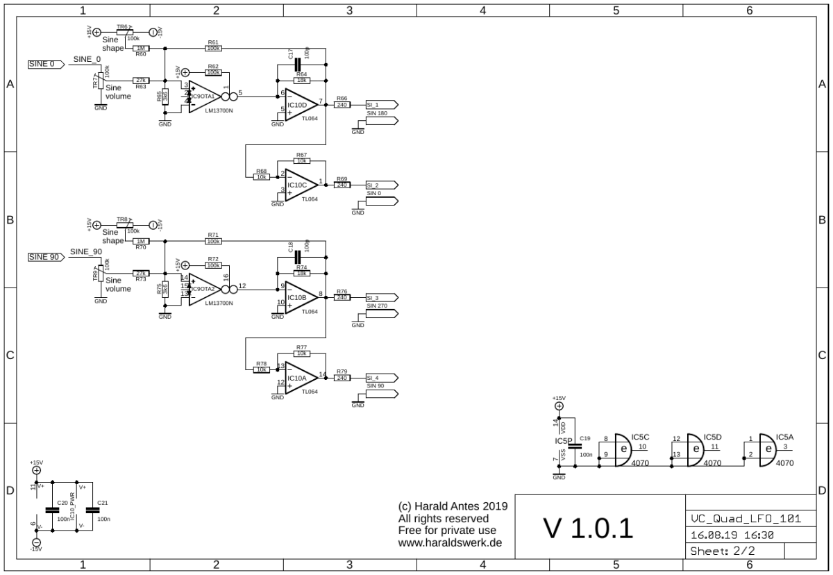 TVoltage controlled quadrature LFO schematic 01