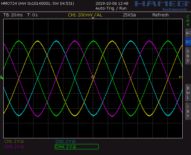 Quadrature LFO screenshot sine waveforms