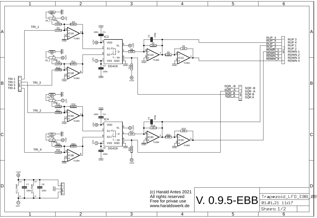 Trapezoid quadrature LFO schematic main board 03