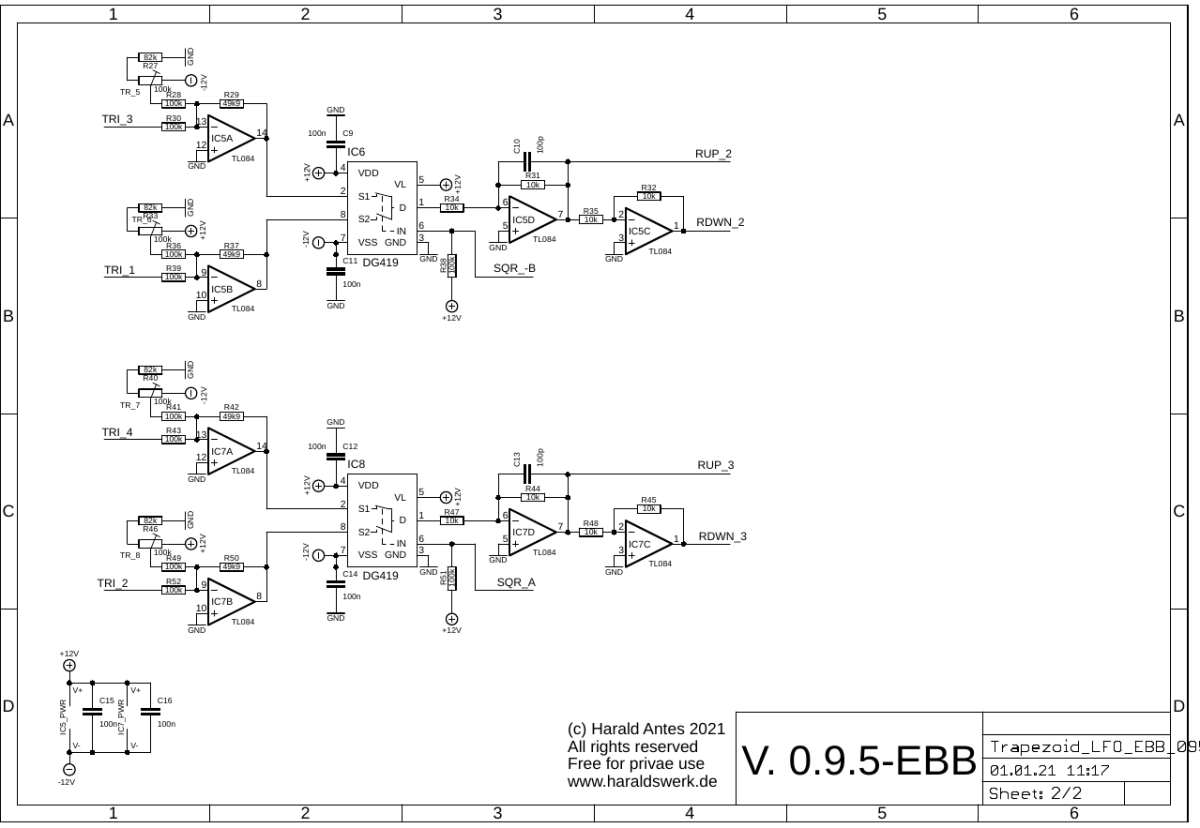 Trapezoid quadrature LFO schematic main board 04