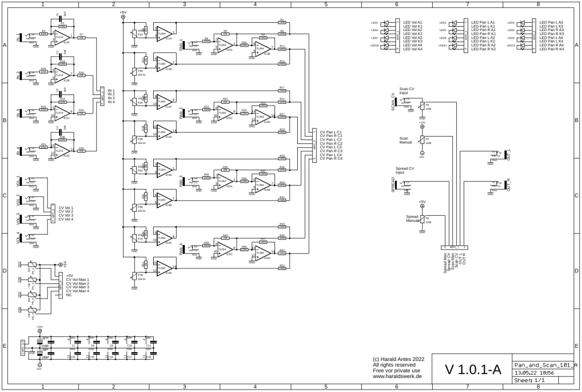 Pan and Scan schematic control board