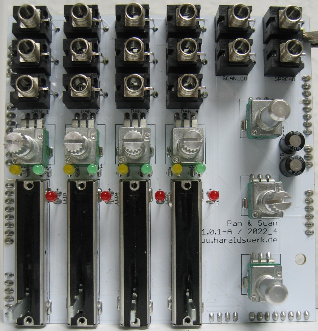 Pan and Scan populated control PCB top