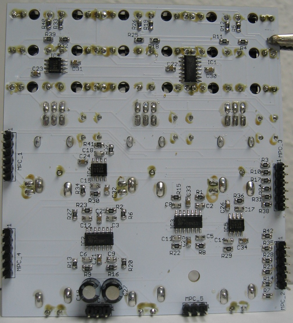Performance Mixer Group populated control PCB back