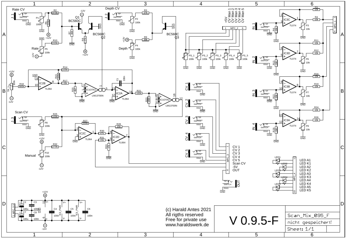 Scanning Mixer schematic control board