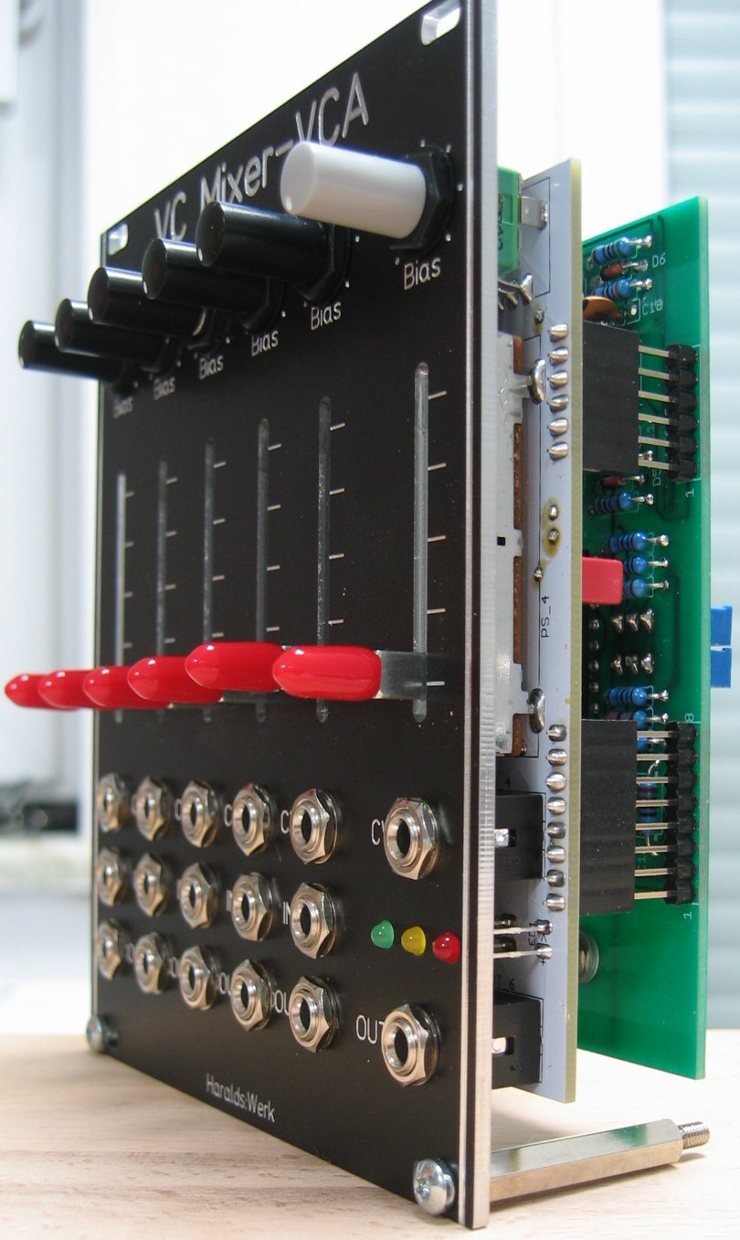 Voltage controlled mixer-VCA side view