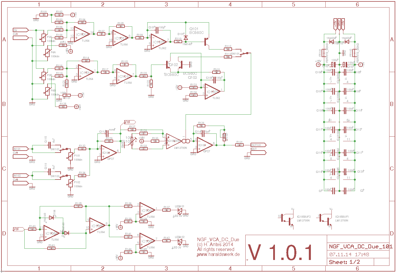 VCA DC schematic