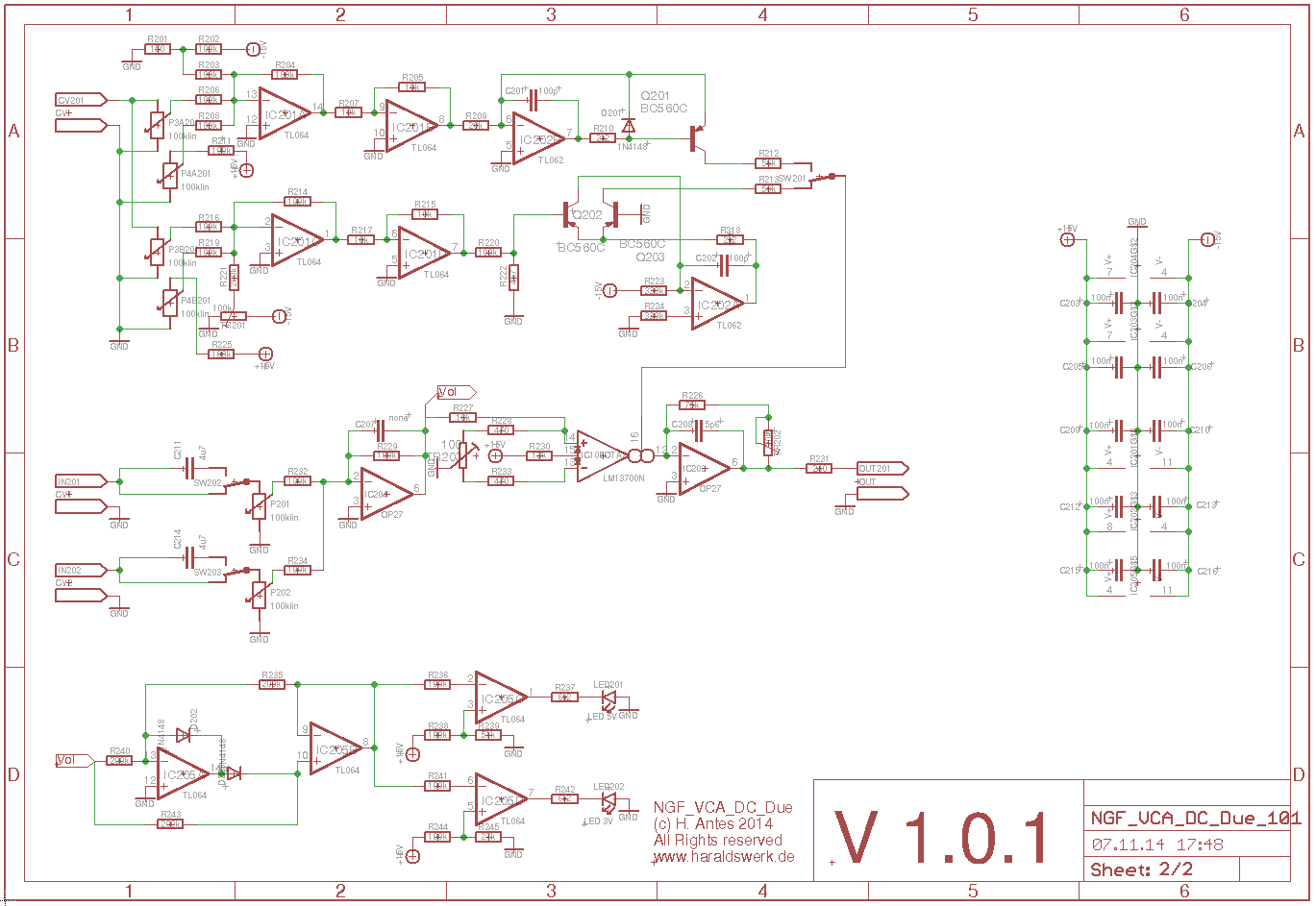 VCA DC schematic