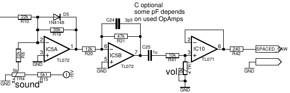 Saw to spaced saw schematic