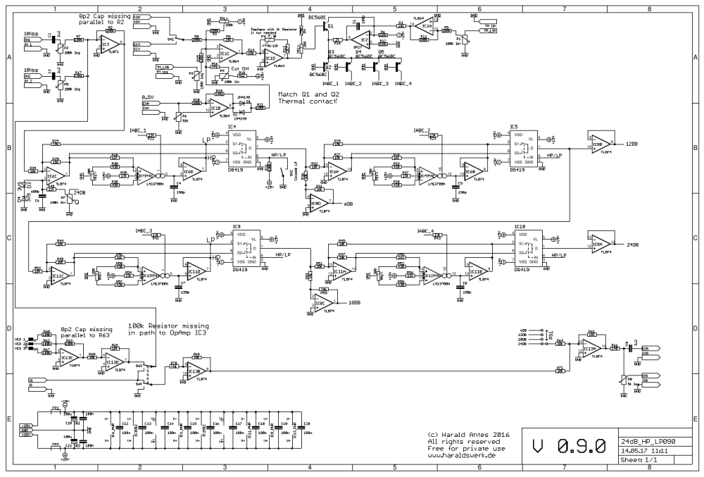 NGF 24dB HP/LP VCF schematic