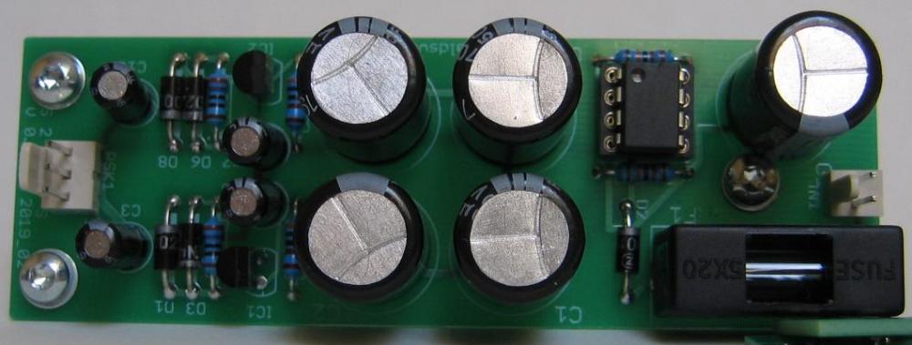 Dual voltage PSU from single DC supply: Top view