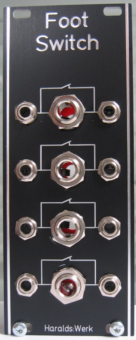 Foot switch connector front view