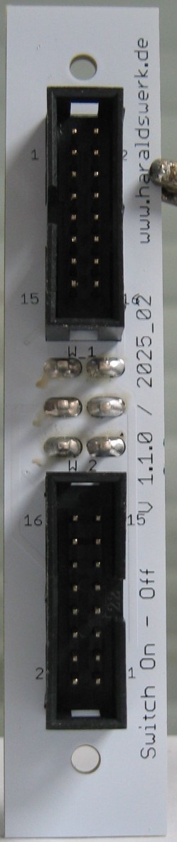 Mechanical Switch ON-OFF  populated control PCB back