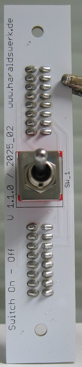 Mechanical Switch ON-OFF  populated control PCB front