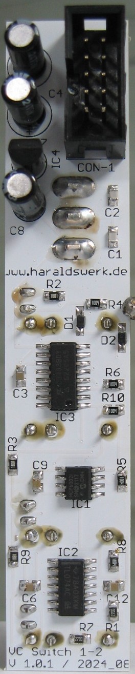 VC Toggle Switch populated control PCB back