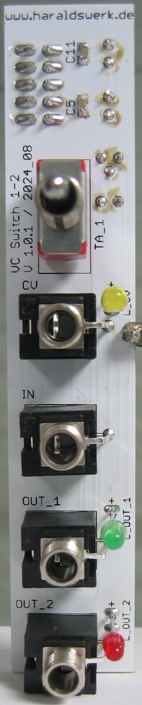 VC Toggle Switch populated control PCB front