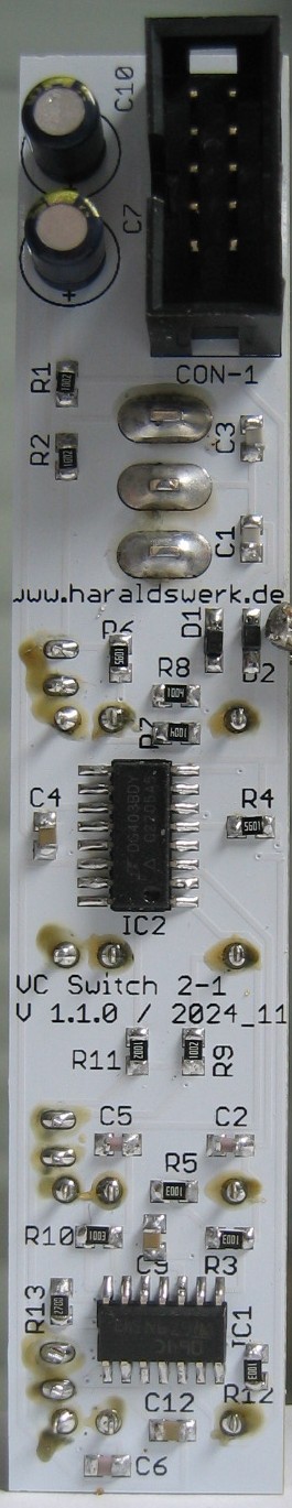 VC Toggle Switch populated control PCB back