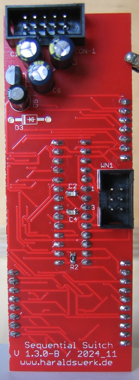 Voltage Controlled Sequential Switch populated main PCB