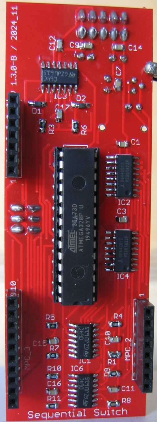 Voltage Controlled Sequential Switch populated main PCB