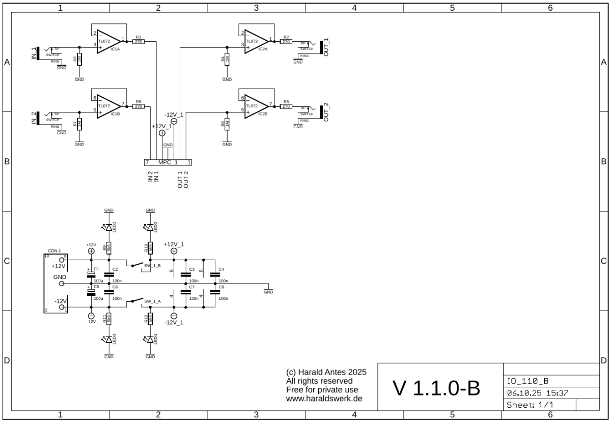 Breadboard Tool IO board schematic