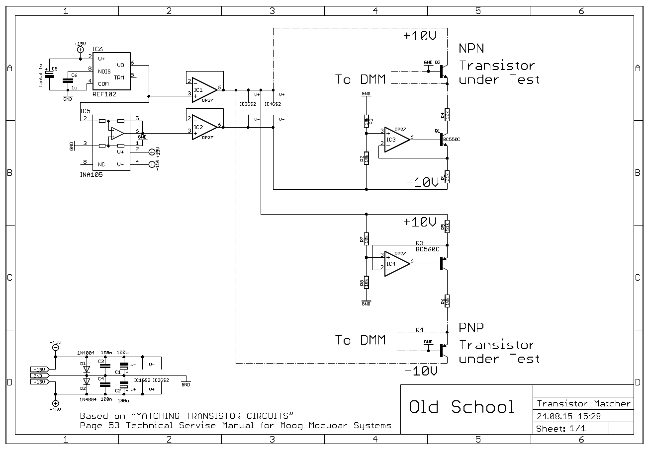 Transistor Matcher schematic