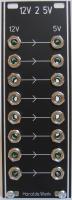 12V 2 5V eurorack faceplate