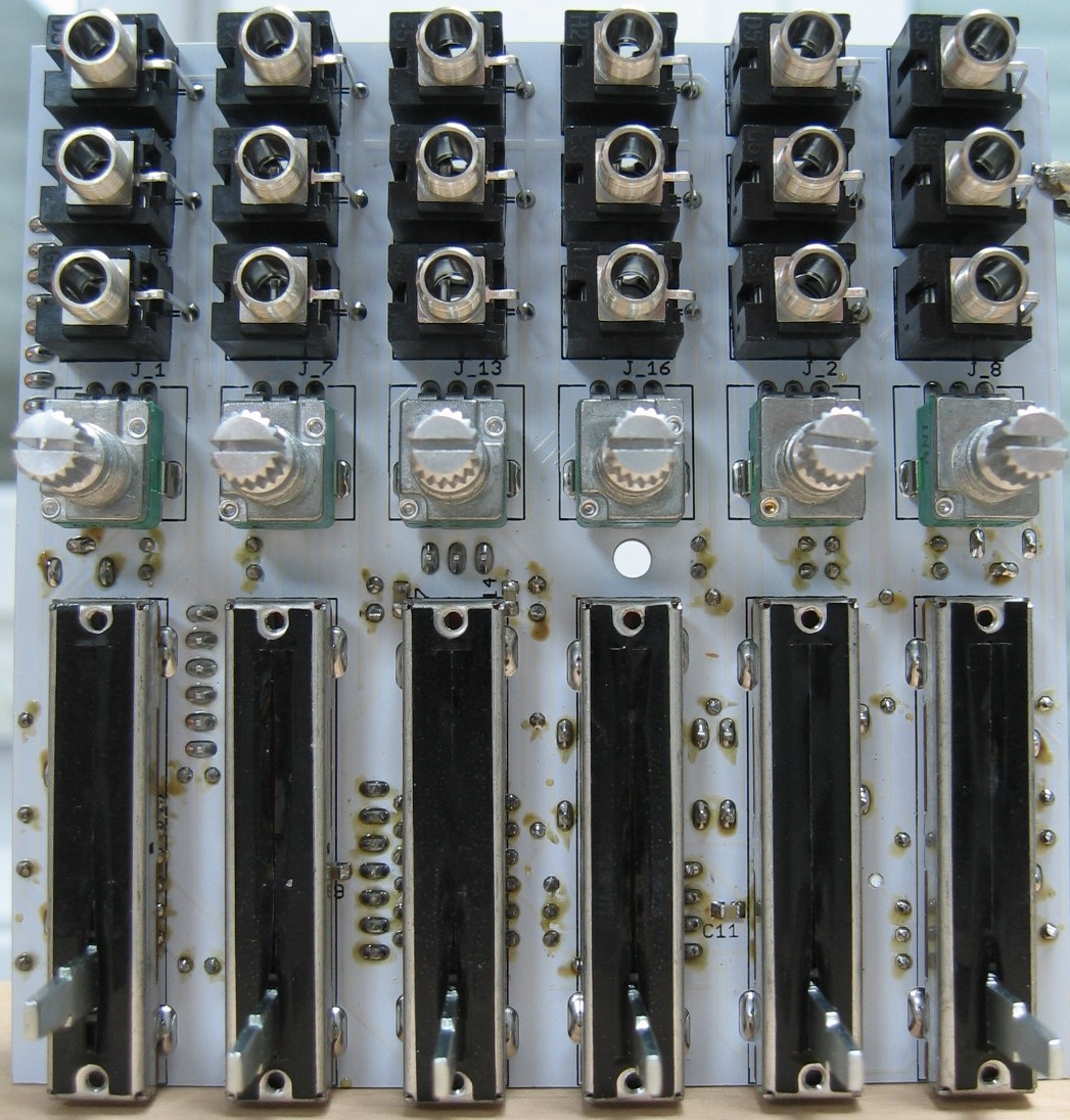 Slider Bank (command one) populated control PCB