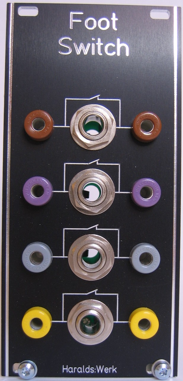 Foot switch connector front view