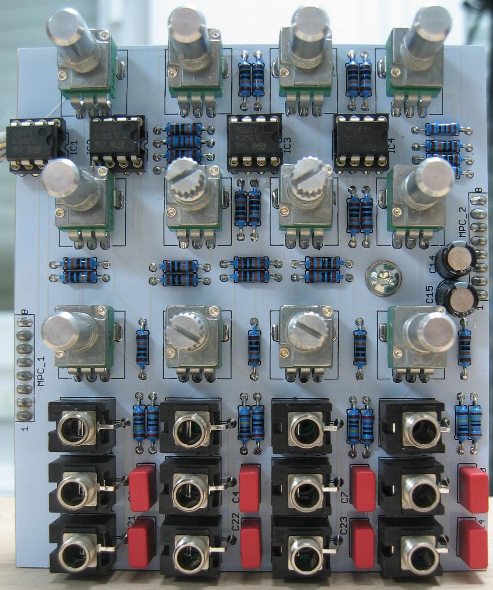 Quad VCA populated control PCB AC coupled