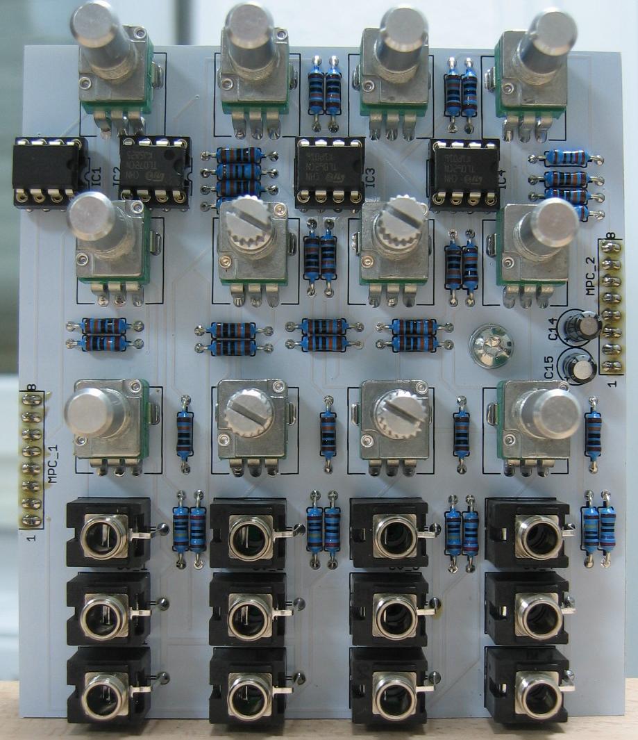 Quad VCA populated control PCB DC coupled