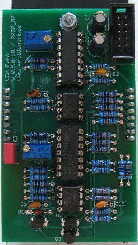 Sims style VCA populated main PCB