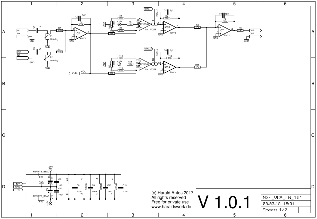 VCA LN schematic