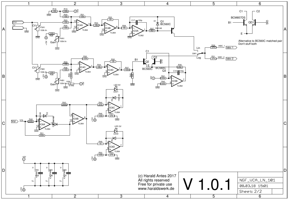 VCA LN schematic