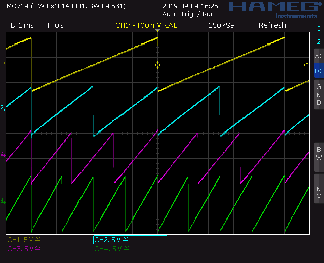 Harmonic Oscillator screenshot trapezoid waveforms