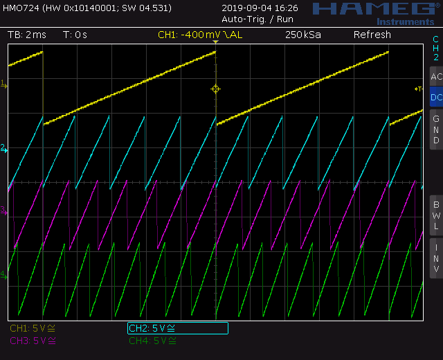 Harmonic Oscillator screenshot square waveforms